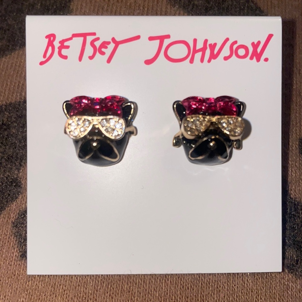 Betsey Johnson Frenchie Earrings